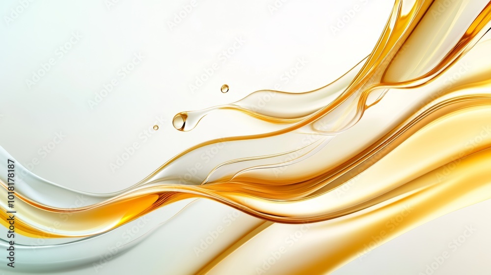 Obraz premium Abstract Liquid Gold Waves Smooth Flowing Texture Luxury Background
