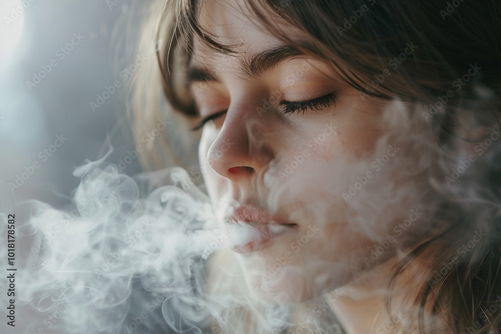 Promotion of electronic cigarette vape unhealthy habit lifestyle, vibrant colorful Generative AI photo Promotion of electronic cigarette vape unhealthy habit lifestyle, vibrant colorful Generative AI photo