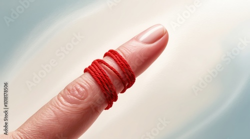 a breathtakingly detailed illustration of a delicate pinky finger tied with a vibrant red string symbolizing the unbroken