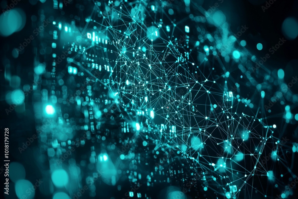 Digital Technology background of data and network Digital Technology background of data and network