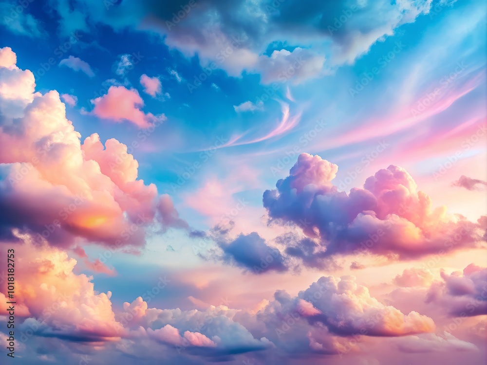 Pastel Twilight Sky with Anime Clouds - Tilt-Shift Photography Effect Pastel Twilight Sky with Anime Clouds - Tilt-Shift Photography Effect