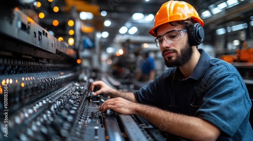 Operator programming a CNC milling machine, showcasing the blend of traditional machining skills and modern technology in manufacturing