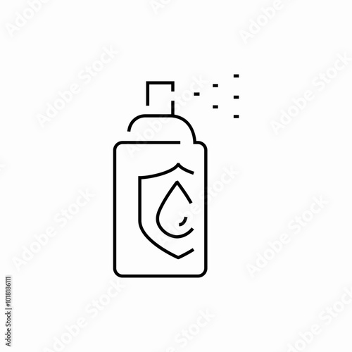 antiseptic spray icon sign vector
