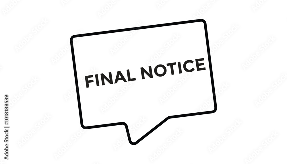 Final notice web banner templates. Vector Illustration
Final notice web banner templates. Vector Illustration