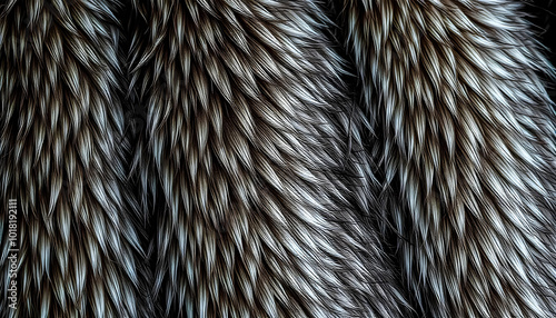 Wolf Fur Texture Rugged and Natural Gray Patterns