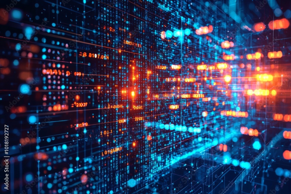 Digital Technology background of data and network Digital Technology background of data and network