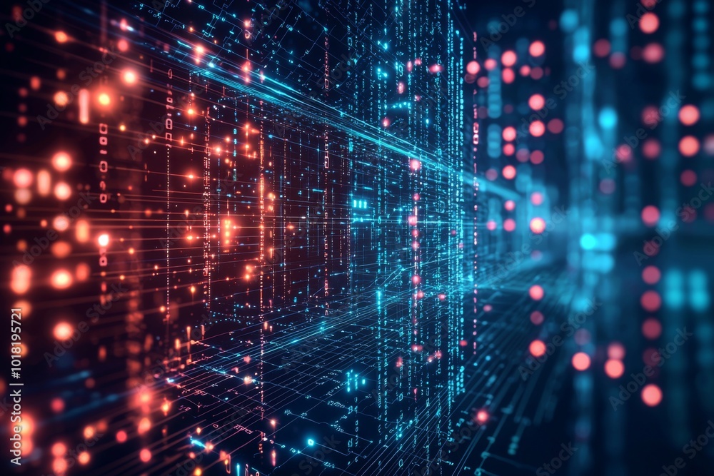 Digital Technology background of data and network Digital Technology background of data and network