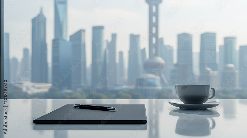Minimalist Business Setting with Sleek Modern Design Elements Minimalist Business Setting with Sleek Modern Design Elements