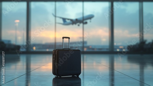 Close-up of a Sleek Business Suitcase on Polished Surface