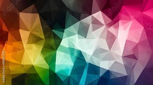 Abstract Geometric Pattern Background in Colorful Triangles