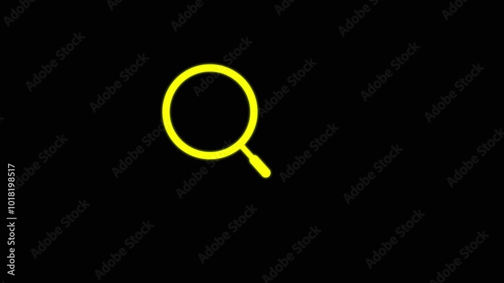 Magnifying glass search icon animation. Magnifying glass search icon animation.