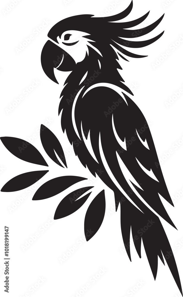 Obraz premium Parrot silhouette vector design