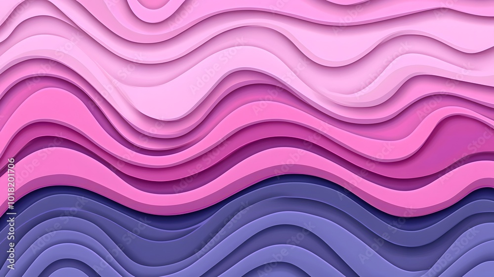 Fototapeta premium Abstract Pink and Purple Wave Pattern Background