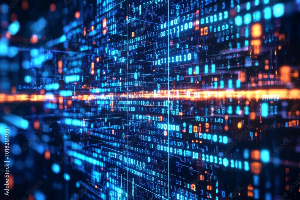 Digital Technology background of data and network Digital Technology background of data and network