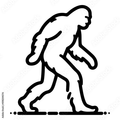 Minimalist Bigfoot. Works well, especially for logos, badges, or icons. Bold clean lines.	
