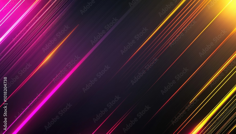 Abstract Neon Lines Diagonal Pattern on Black Background Abstract Neon Lines Diagonal Pattern on Black Background