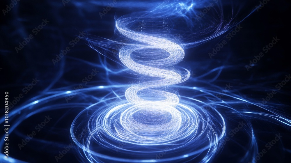 Abstract Blue Light Spiral Vortex Abstract Blue Light Spiral Vortex
