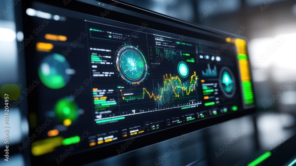 Futuristic Digital Finance Dashboard with Advanced Analytics and Market Data Visualization