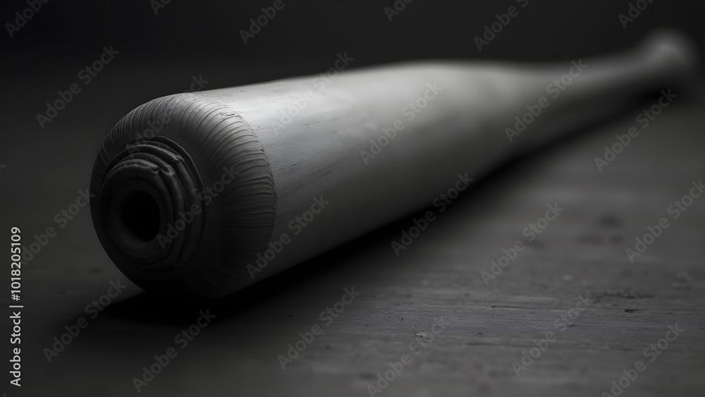 Creatively Captured Black and White Photograph of a Baseball Bat Emphasizing Effort and Skill in Sports Creatively Captured Black and White Photograph of a Baseball Bat Emphasizing Effort and Skill in Sports