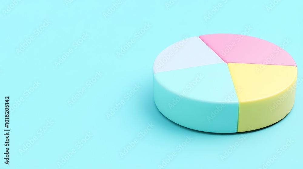 Obraz premium This 3D pie chart shows the distribution of cost rates and scores