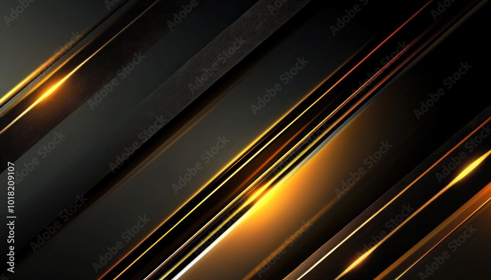Abstract Diagonal Black and Gold Striped Background Abstract Diagonal Black and Gold Striped Background