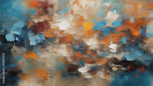 The abstract picture like colorful wall.  Multicolored bright texture. Contemporary art. Oil painting on canvas.