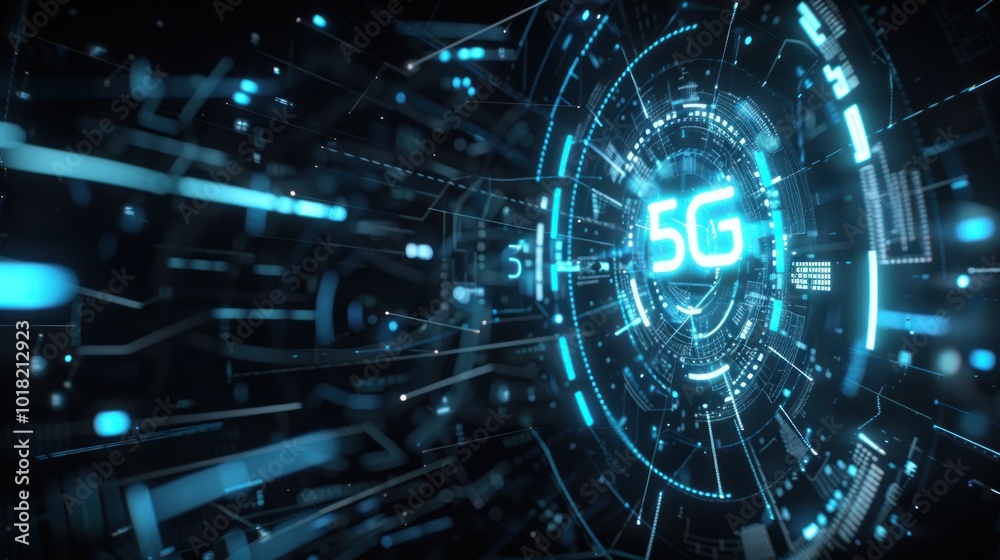 Obraz premium 5G Technology Abstract Background