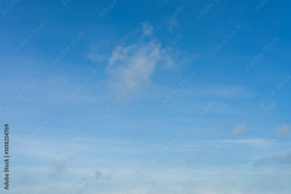 Beautiful blue sky with fluffy white clouds, a perfect day for outdoor activities Beautiful blue sky with fluffy white clouds, a perfect day for outdoor activities