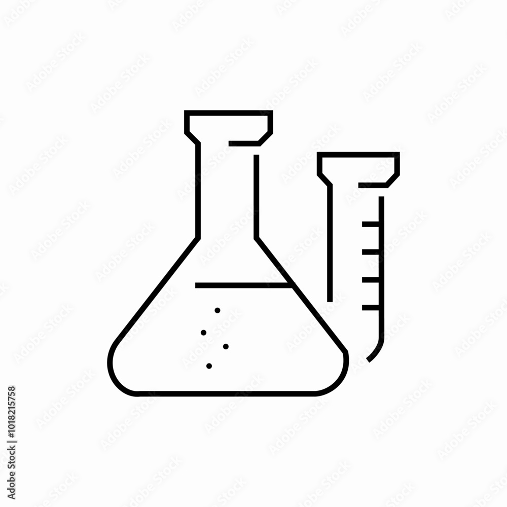 chemical flask icon sign vector chemical flask icon sign vector
