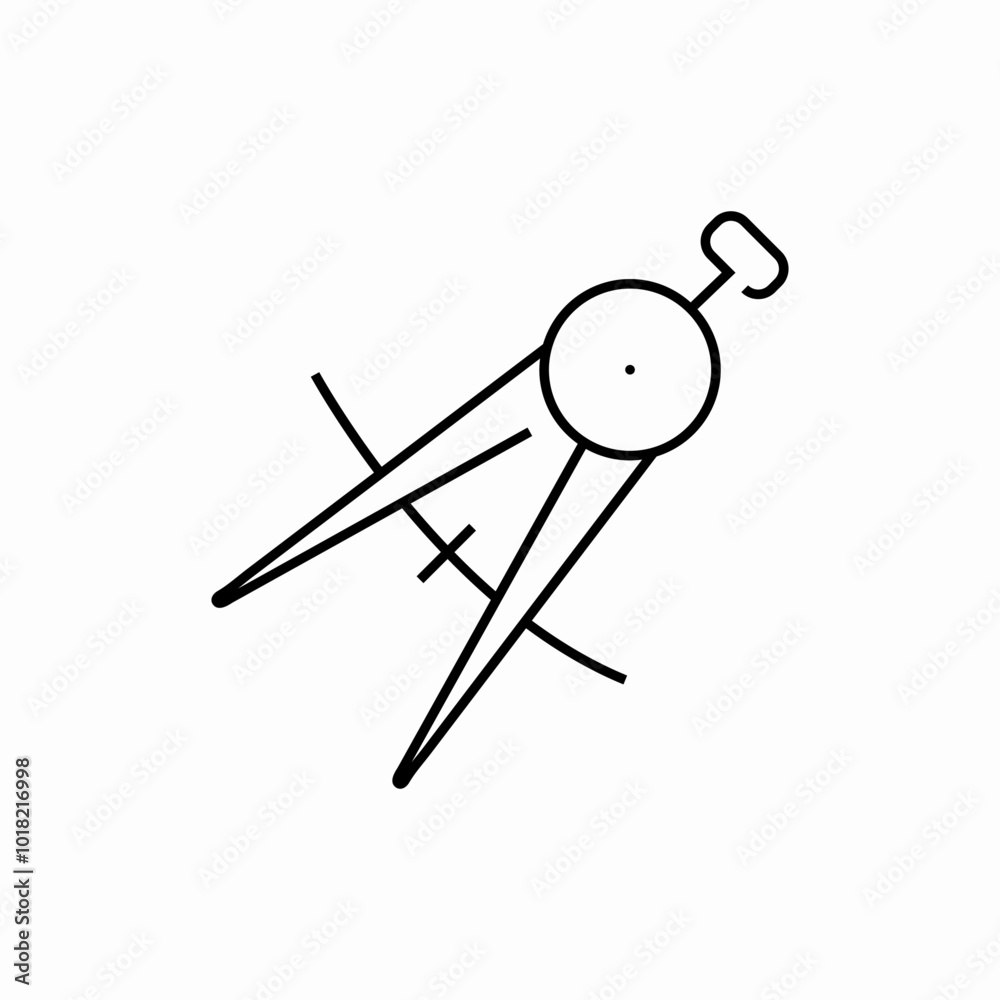 school compass icon sign vector