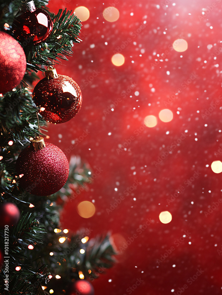 Merry christmas and new year holidays background. Blurred bokeh background with light bulbs and Christmas tree branches. Banner.
Merry christmas and new year holidays background. Blurred bokeh background with light bulbs and Christmas tree branches. Banner.