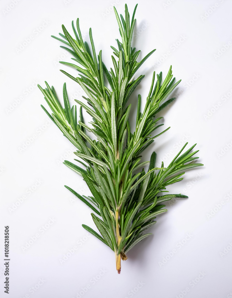 Fototapeta premium Rosemary, isolated on a clean, smooth white background