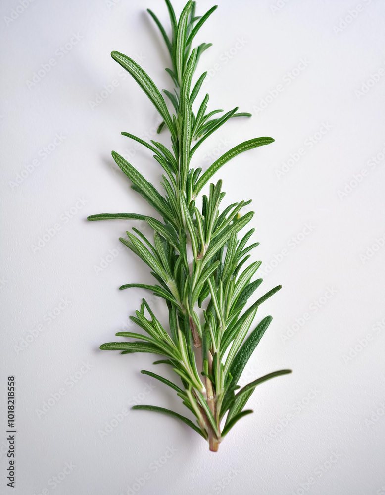 Fototapeta premium Rosemary, isolated on a clean, smooth white background