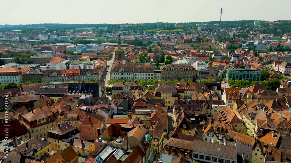 4K Aerial Drone Video of the Promenade Outside the Town Wall of Downtown Ansbach, Germany 4K Aerial Drone Video of the Promenade Outside the Town Wall of Downtown Ansbach, Germany