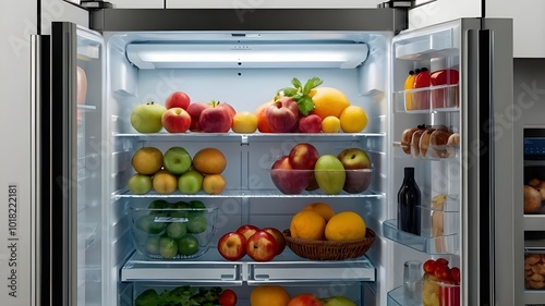 Wallpaper Mural refrigerator with open doors Torontodigital.ca