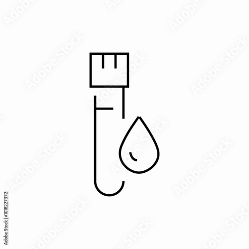 biology laboratory test tube icon sign vector