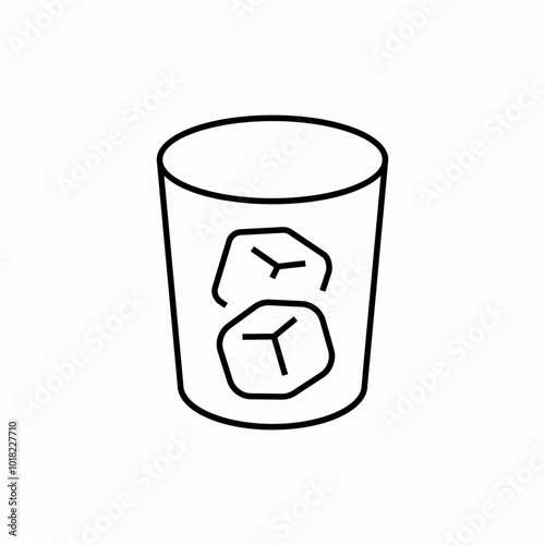 cold drink glass icon sign vector
