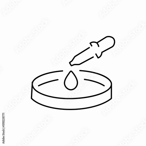 medical dropper test icon sign vector