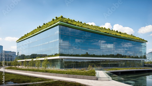 Modern Glass Office Building