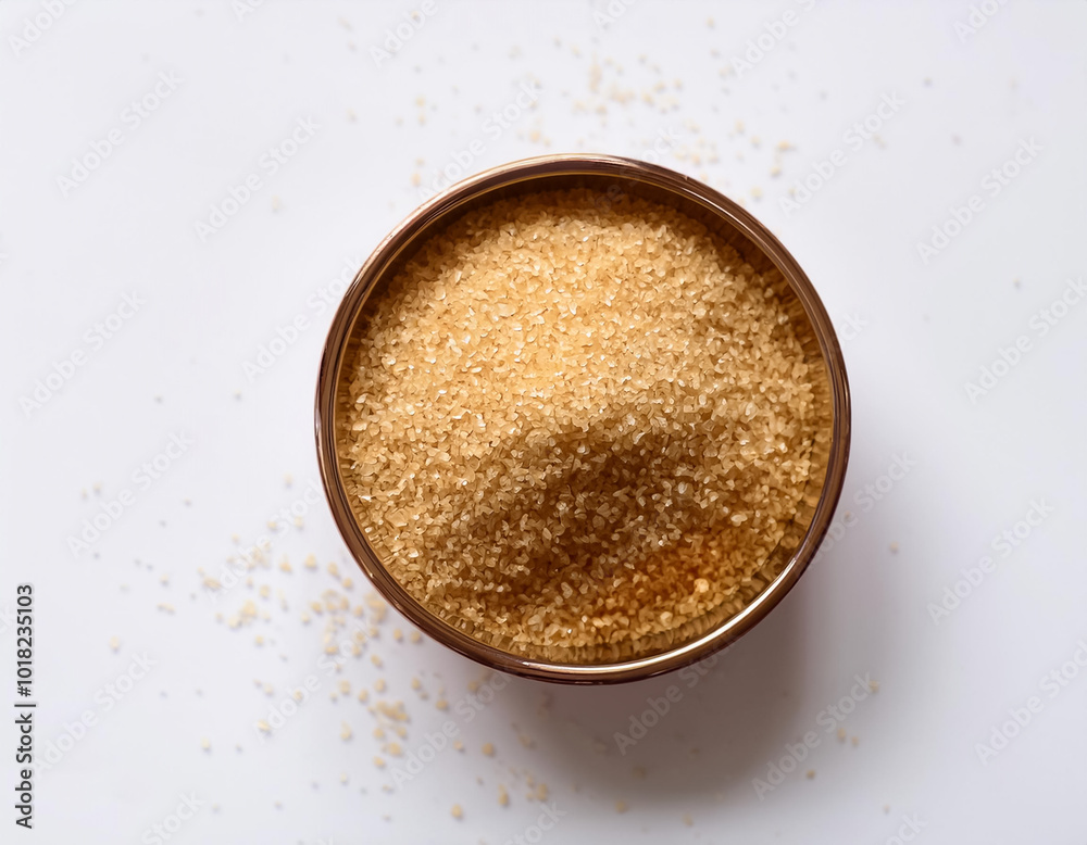brown sugar, isolated on a clean, smooth white backgroun brown sugar, isolated on a clean, smooth white backgroun