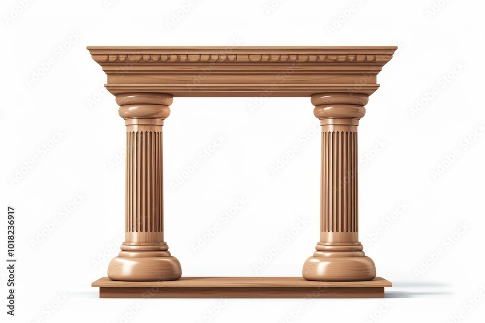 Obraz premium Speech stand icon, podium and microphone in conference room, speaker tribune, lecture stand