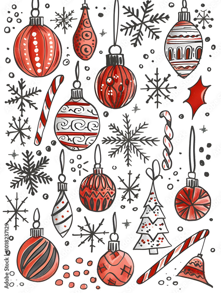 New Year and Christmas card, graphic advertising backgrounds in a doodle 2D illustrator style. New Year and Christmas card, graphic advertising backgrounds in a doodle 2D illustrator style.