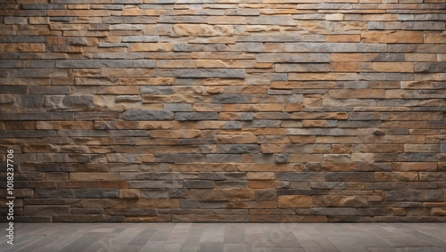Another View of Stone Wall with Brown and Gray Colors