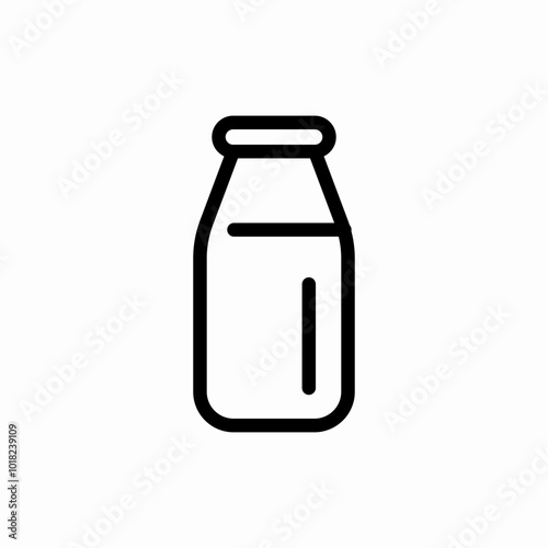 milk bottle icon sign vector