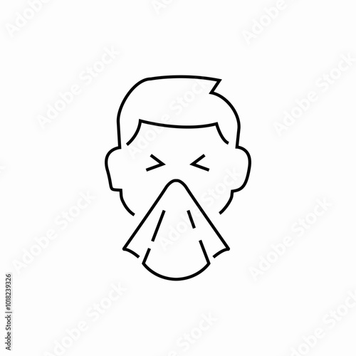 runny nose icon sign vector