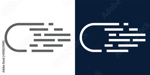 Comet meteor logo vector icon illustration design