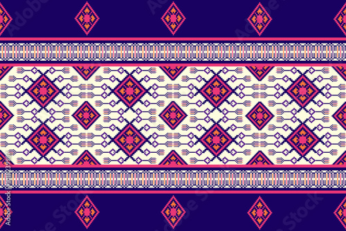 a seamless pixel pattern of a design in pink and purple
