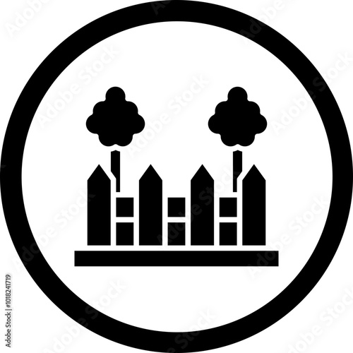 Garden Fence Icon Design