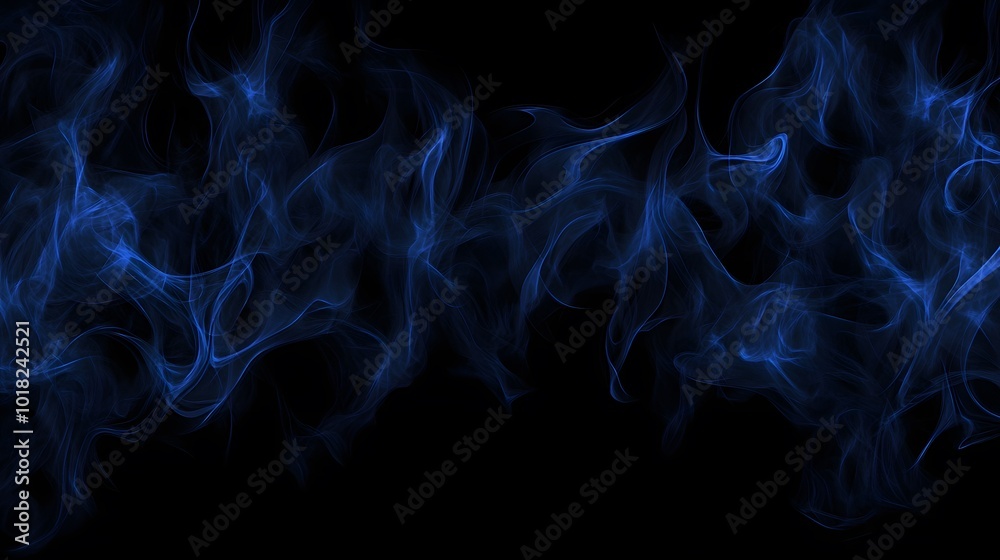 Obraz premium Abstract Blue Smoke Background