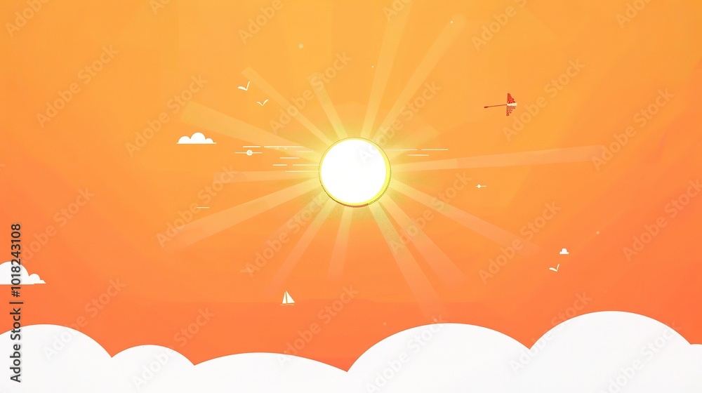 Simple Design on Sunny Background - a bright and cheerful visual. The simple yet appealing design stands out against the warm sunny backdrop Simple Design on Sunny Background - a bright and cheerful visual. The simple yet appealing design stands out against the warm sunny backdrop